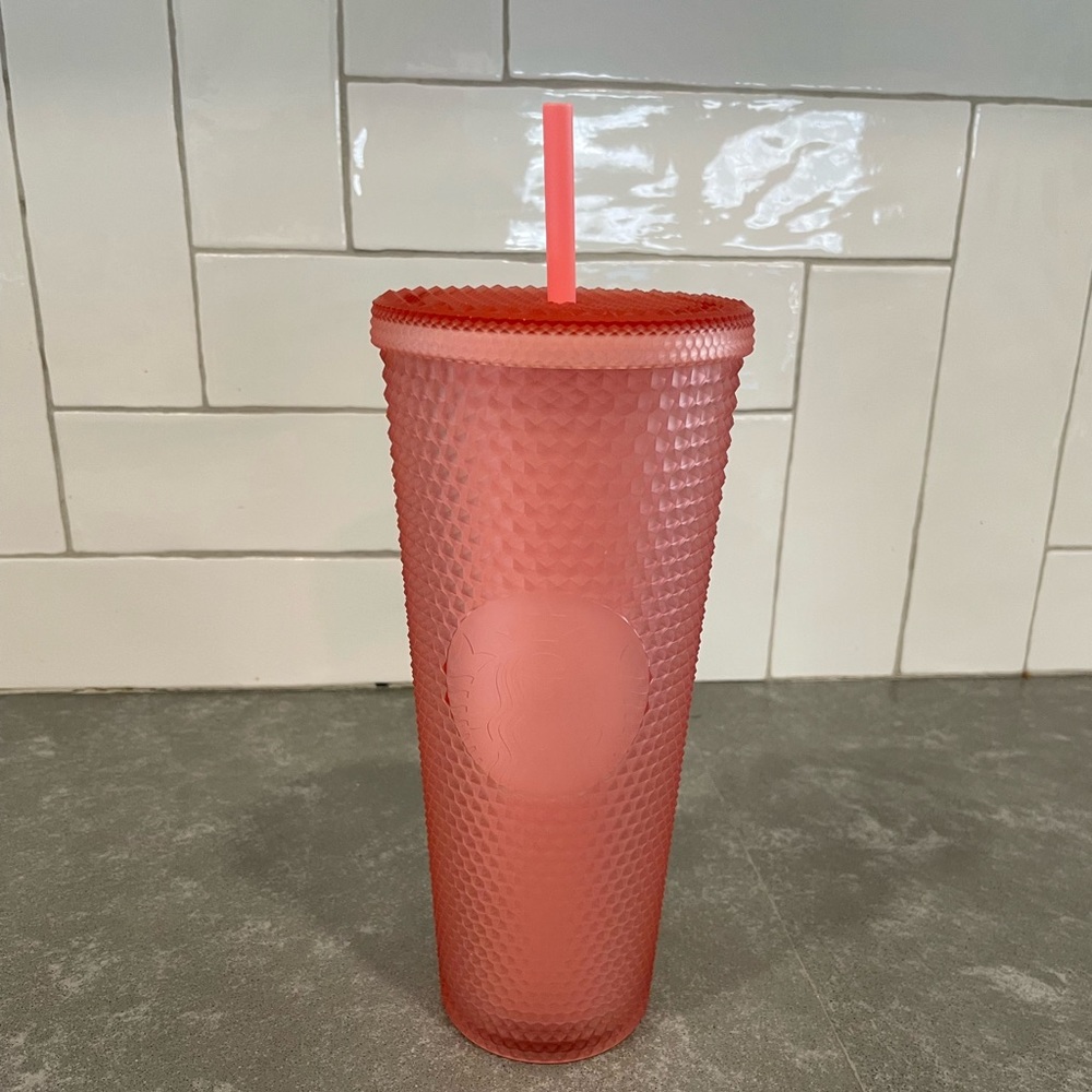 Starbucks Pink Studded Reusable Tumbler with Straw